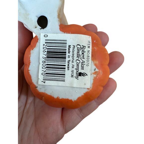 80s Vintage Pumpkins and ghost ceramic Jack-o-lantern figure tea light set of 4 - Picture 4 of 5